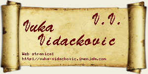 Vuka Vidačković vizit kartica